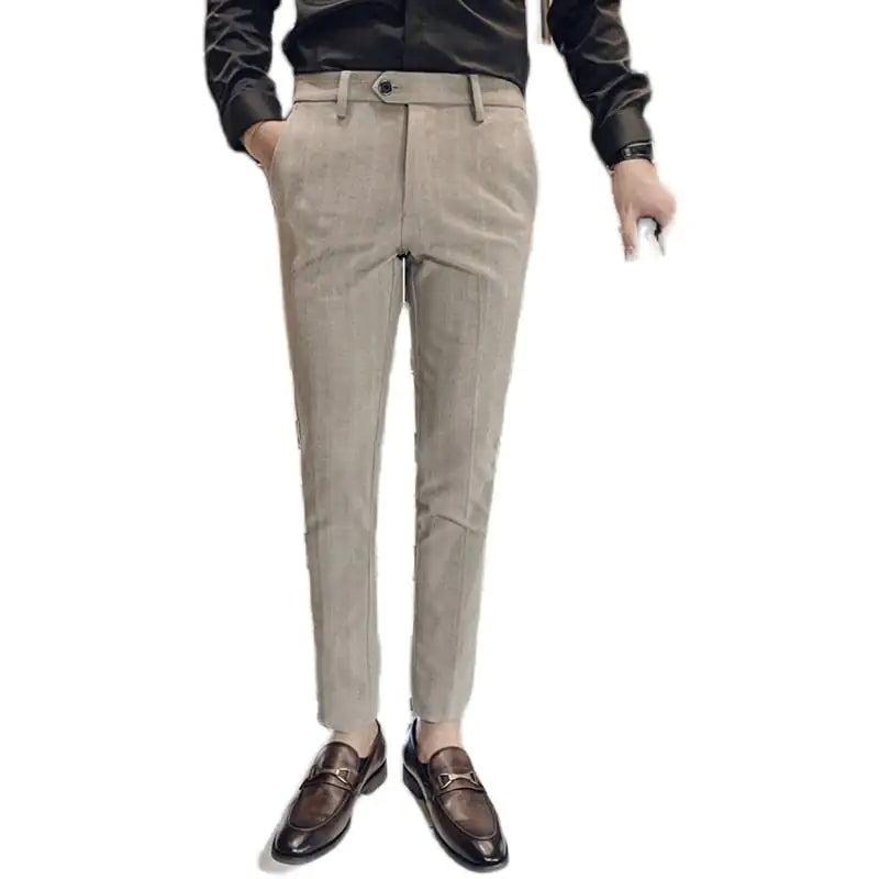 Thick Warm Slim Woolen Pencil Pants for Men