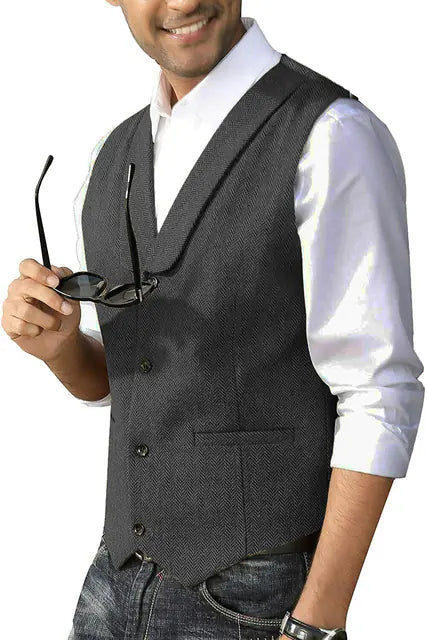 Slim Cashmere Blend Men's Casual Business Vest