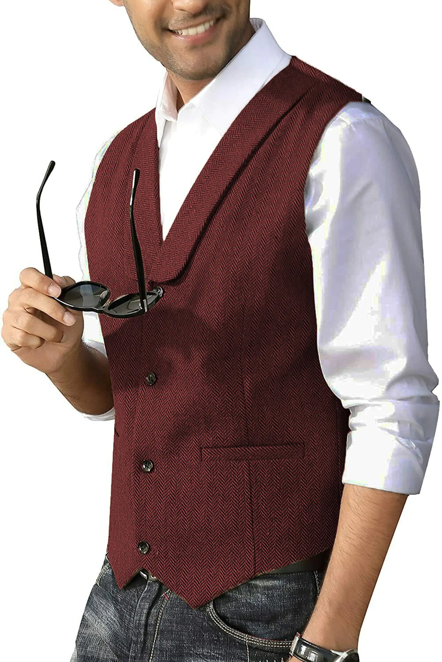 Slim Cashmere Blend Men's Casual Business Vest