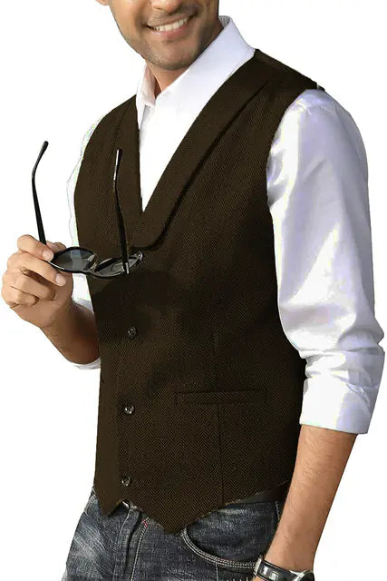 Slim Cashmere Blend Men's Casual Business Vest