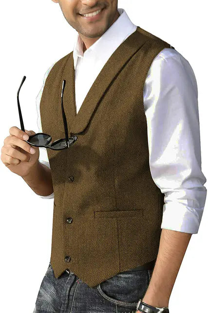 Slim Cashmere Blend Men's Casual Business Vest