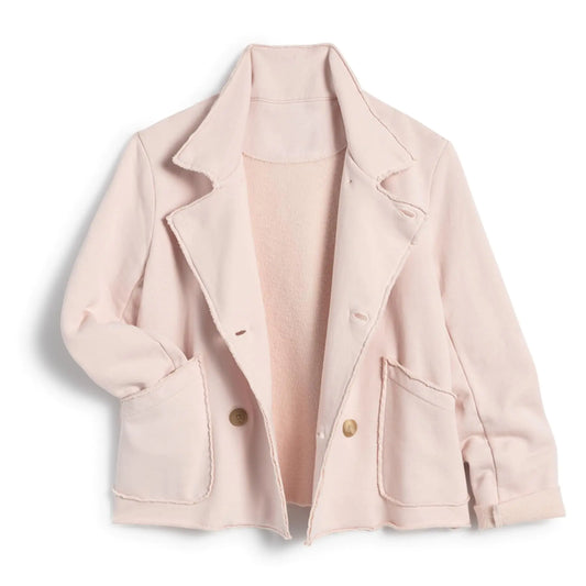 Ainangua Womens Crop Peacoat Notch Lapel Double Breasted Fall Winter Coat Button Classic Jackets Blazer Trench Coat(PinkXL)