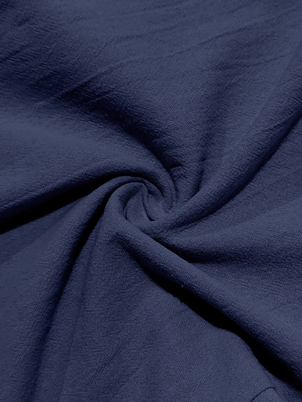 Men's Loose Casual Relaxed Straight Linen Naples Gurga Breathable Trousers