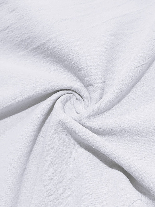 Men's Loose Casual Relaxed Straight Linen Naples Gurga Breathable Trousers