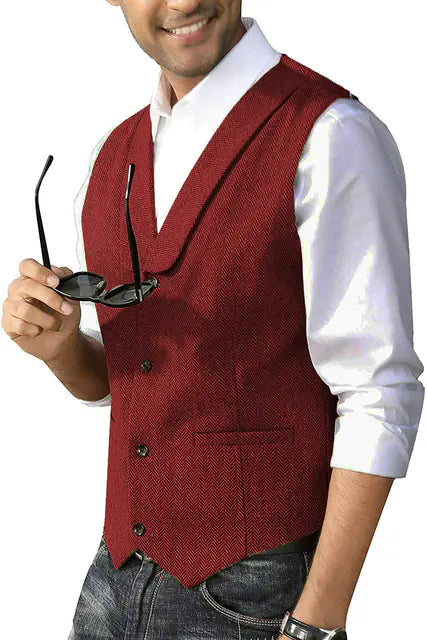 Slim Cashmere Blend Men's Casual Business Vest