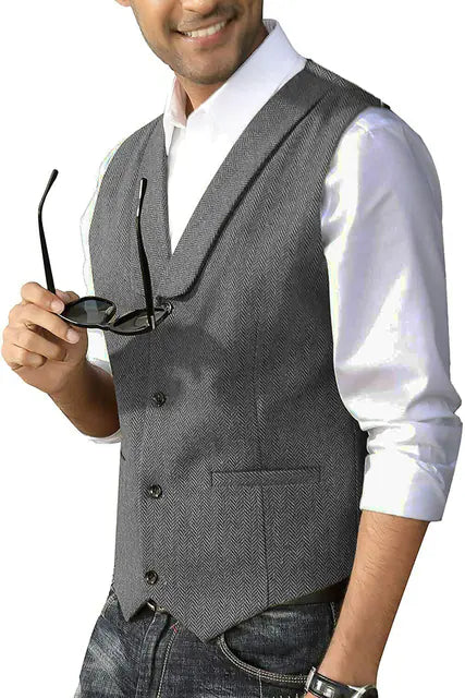 Slim Cashmere Blend Men's Casual Business Vest