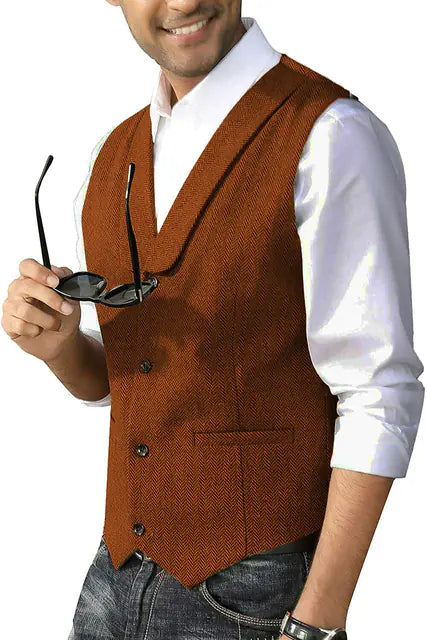 Slim Cashmere Blend Men's Casual Business Vest