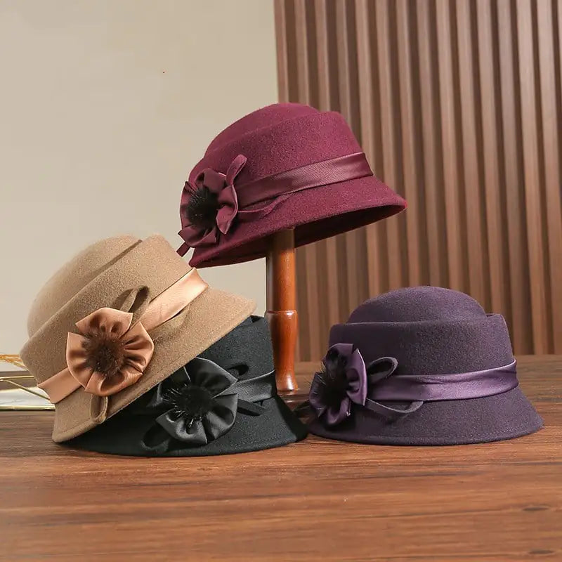 Retro Women's Wool Felt Top Hat