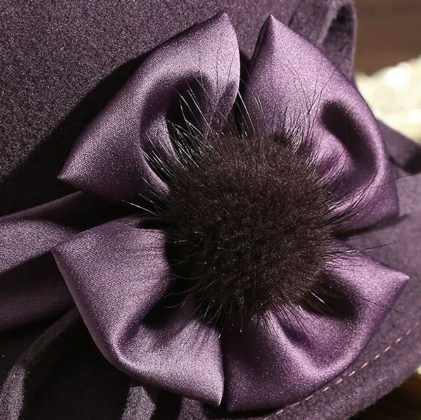 Retro Women's Wool Felt Top Hat