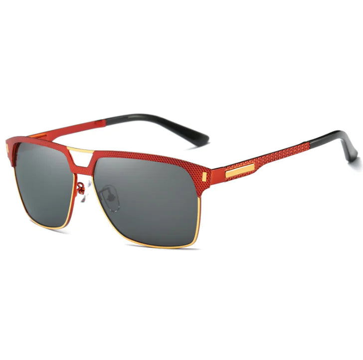 Retro Polarized Sunglasses for Men with Spring Legs
