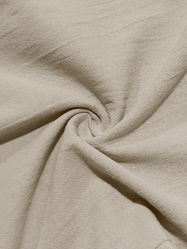 Men's Loose Casual Relaxed Straight Linen Naples Gurga Breathable Trousers