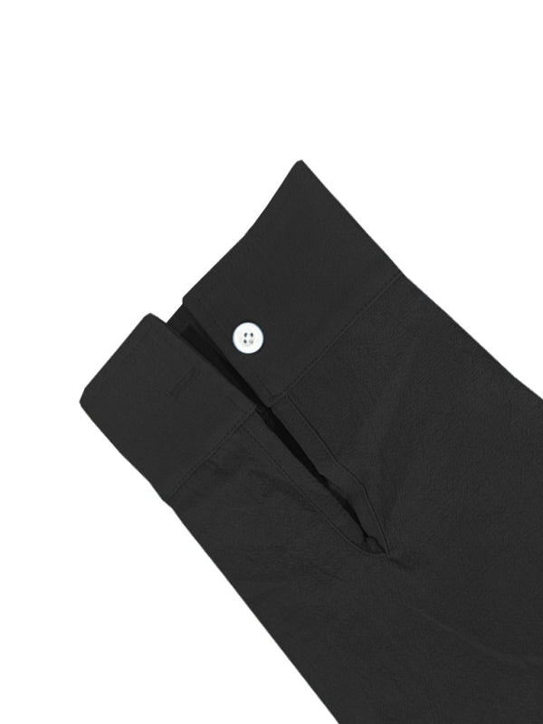 Linen long-sleeved stand-up collar breathable casual men's shirt