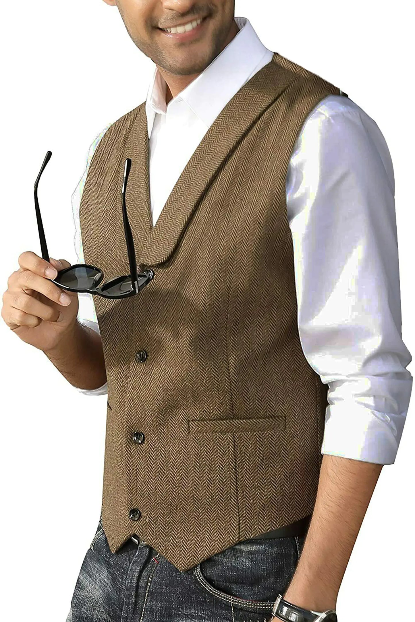 Slim Cashmere Blend Men's Casual Business Vest